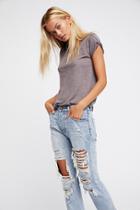 Oneteaspoon Oneteaspoon Hooligans Crop Flare Jeans At Free People Denim